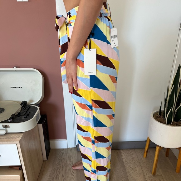 Long Woven Multicolor Pants - Picture 3 of 5